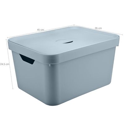 Caixa Organizadora 32L com Tampa Cube Brinquedos