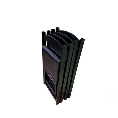 Kit 5 Conjuntos Dobráveis 70x70 Preto 5 Mesas 20 Cadeiras Preto