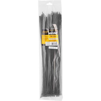 Abraçadeira De Nylon, Preta, 400 Mm X 4,8 Mm, Com 100 Peças, Vonder Ostenvonder