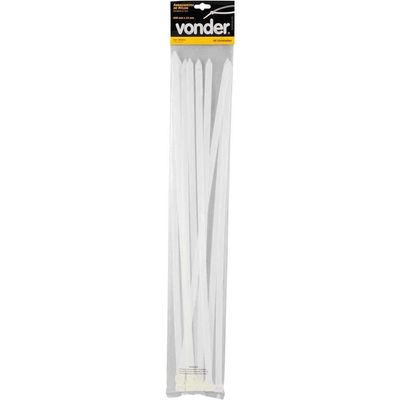 Abraçadeira De Nylon, Branca, 640 Mm X 12,0 Mm, Com 10 Peças, Vonder Ostenvonder