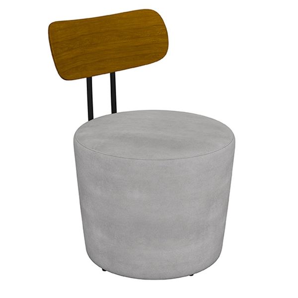 Poltrona Decorativa Addams Veludo Cinza - Gran Belo