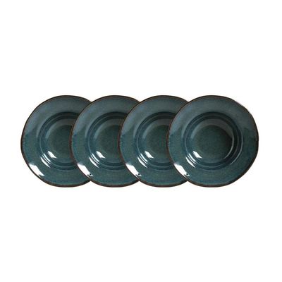 Conjunto de Pratos de Sobremesa Orgânico Oceano 250ml 4 Peças Porto Brasil Azul