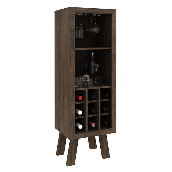 Adega Bar para Sala de Estar Decorativa AD5000 MDP Rustico - Gran Belo