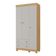 Guarda-roupa Infantil 92cm 3 Portas E 2 Gavetas Allegra Multimóveis Mp4442 Madeirado/off White Madeirado/off White