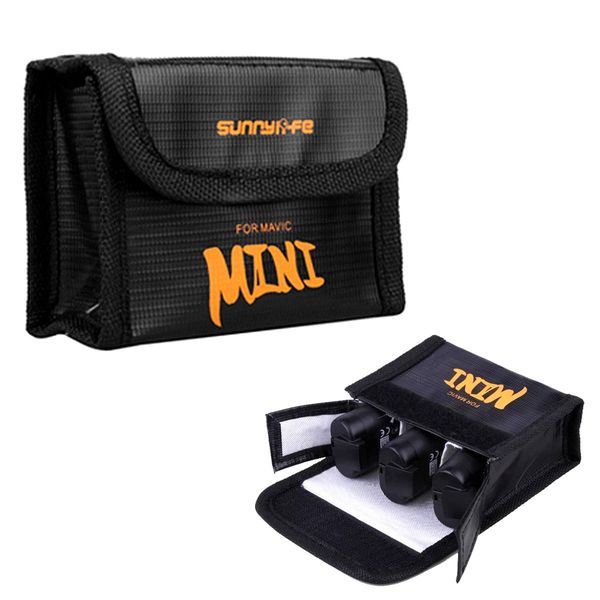 Bolsa Antichamas para 3 Baterias Drone DJI Mini/SE, Mini 2 e 2 SE