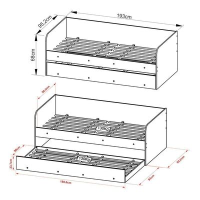 Bicama Solteiro Para Colchão 88x188cm Cr40105 Branca
