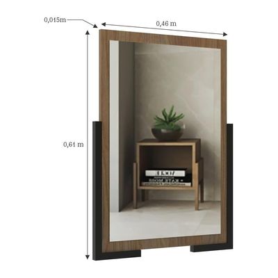 Espelheira Para Banheiro 46cm Multimóveis Cr10109 Noce Noce