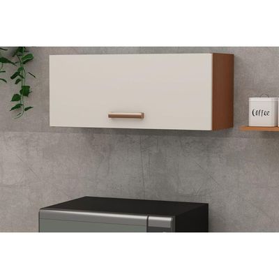 Armário Aéreo P- Cozinha Essência C- 1 Porta Basculante 70cm Freijo-white Laca - Genialflex