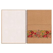 Caderno Espiral Universitário Capa Dura Kraft Art 160 Folhas 10 Matérias Enjoy Foroni