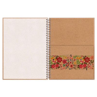 Caderno Espiral Universitário Capa Dura Kraft Art 160 Folhas 10 Matérias Enjoy Foroni