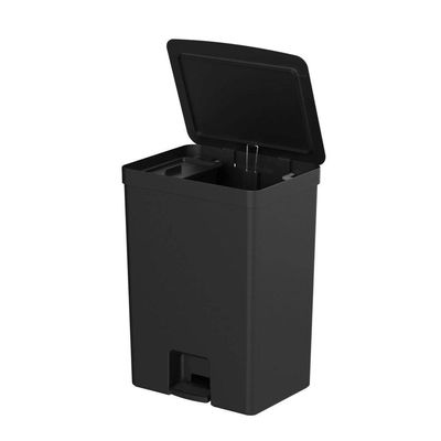 Lixeira Com Pedal Trium 46 L + 4 L Preto Ou