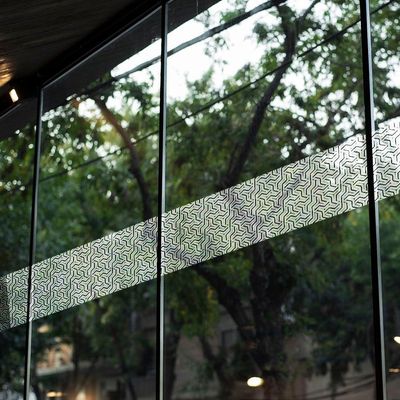 Adesivo Faixa Jateado Porta De Vidro Anti Trombada Segurança