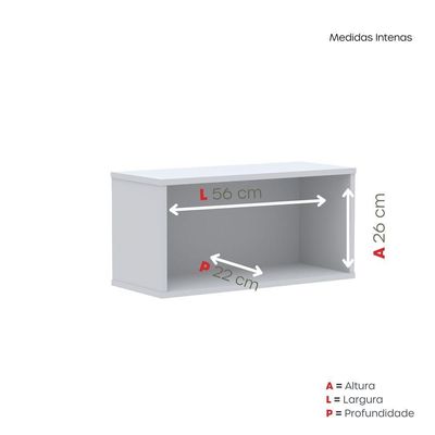 Nicho De Parede 300x600mm Cinza