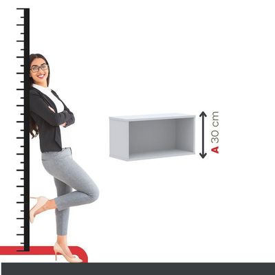 Nicho De Parede 300x600mm Cinza
