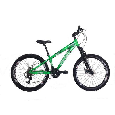 Bicicleta Tuff25 Freeride Aro 26 Verde Neon Viking X