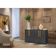 Aparador Buffet 4 Portas Viena V3604 Preto/Natural