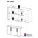 Aparador Buffet 4 Portas Viena V3604 Preto/Natural