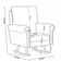 Poltrona De Amamentação Com Balanço Base Milka Encanto D02 Bouclê Off White C-200 - Lyam Decor