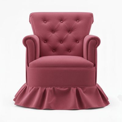 Poltrona Balanço Amentação Quarto Confortável Descanso Sala Leitura Suede Rose