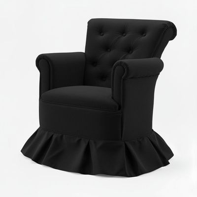 Poltrona Amentação Confortável Com Balanço Descanso Quarto Bebê Aconchego Suede Preto