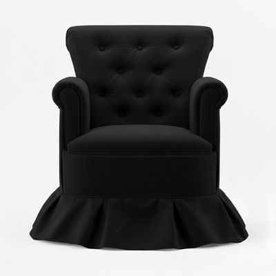 Poltrona Amentação Confortável Com Balanço Descanso Quarto Bebê Aconchego Suede Preto