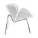 Poltrona Trevo Couro Natural Branco Base Cromada