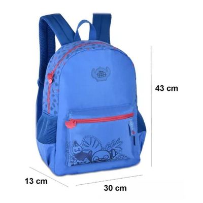 Mochila De Costas Stitch Azul Escuro 17,5 Ts24632