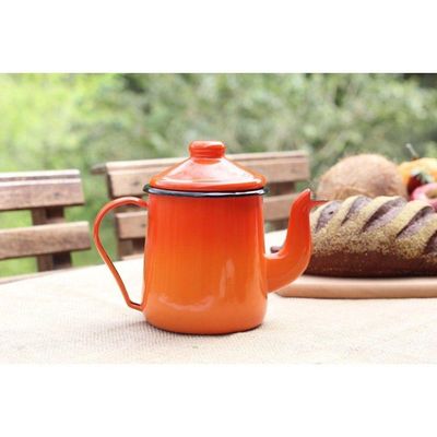 Cafeteira Tradicional Esmaltada Laranja 1,1 L Ewel