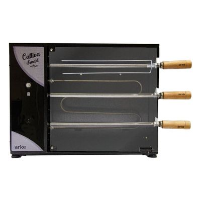 Churrasqueira Elétrica Rotativa Arke Cattiva Smart 3 Espetos 03 Preto / 220V