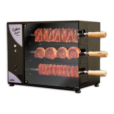 Churrasqueira Elétrica Rotativa Arke Cattiva Smart 3 Espetos 03 Preto / 220V
