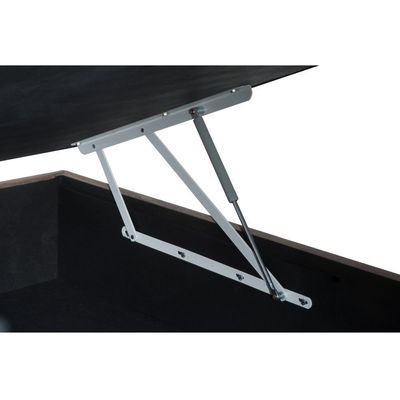 Base para Cama Box Solteiro com Baú p/ Colchão 88cm S. Design Cinza