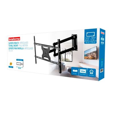Suporte para TV Articulado de 23 70 Brasforma SBRP2440 Preto