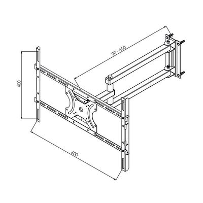 Suporte para TV Articulado de 23 70 Brasforma SBRP2440 Preto