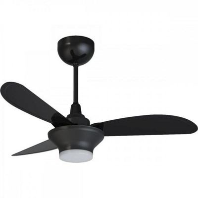 Ventilador De Teto Ventisol Mistral 3 Pás Preto Bivolt