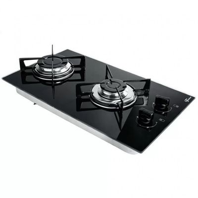 Cooktop Fischer 2 Bocas a Gás Mesa de Vidro Temperado 7726 Preto
