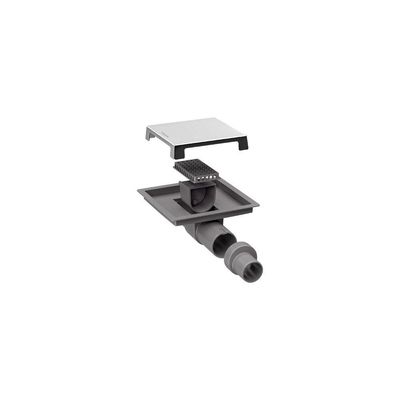 Ralo Neo Square Tramontina Com Tampa Em Aço Inox 15x15 Cm