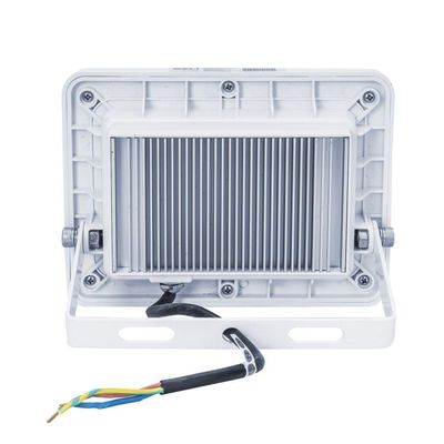 Refletor Led Slim 50w 6500k Bivolt Ip65 Carcaça Branca Alta Luminosidade