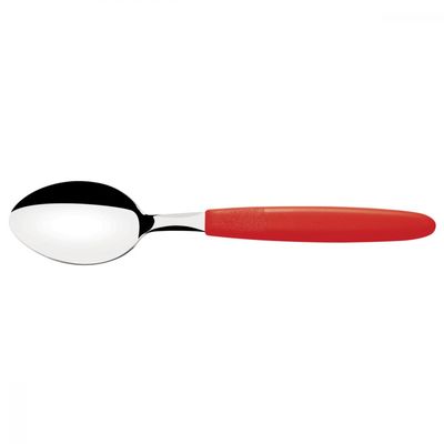 Colher para Sobremesa Tramontina Ipanema com Lamina em Aço Inox e Cabo de Polipropileno Vermelho