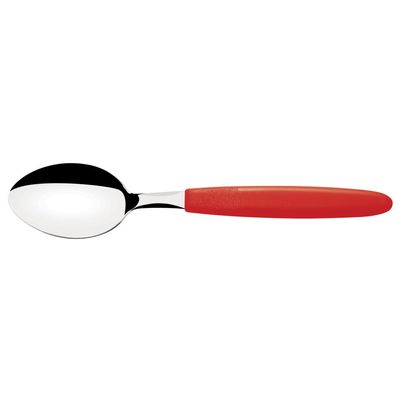 Colher para Sobremesa Tramontina Ipanema com Lamina em Aço Inox e Cabo de Polipropileno Vermelho