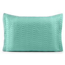 Porta Travesseiro Avulso 70cm x 50cm Com Debrum 1 Peça Laura Matelado  Toque 400 Fios 100% Poliéster - VerdeTiffany
