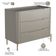 Cômoda Para Quarto Closet Orgânica 3 Gavetas Pés Industrial Dourado Bliss I03 Grigio - Lyam Decor