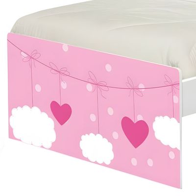 Cama Solteiro Infantil 195x96cm para Quarto Personagens Nuvem Menina K02 - D'Rossi