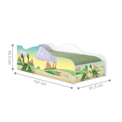 Cama Solteiro Infantil 197x91,5cm para Quarto Personagens Dinossauro K02 - D'Rossi
