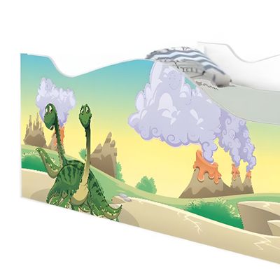Cama Solteiro Infantil 197x91,5cm para Quarto Personagens Dinossauro K02 - D'Rossi