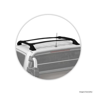 Rack De Teto Bagageiro Sandero 2015 a 2024 Tubolar Preto