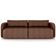 Sofá 3 Lugares Sala Living Orgânico 240cm Oregon K01 Couríssimo Marrom - Lyam Decor