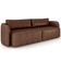 Sofá 3 Lugares Sala Living Orgânico 240cm Oregon K01 Couríssimo Marrom - Lyam Decor