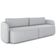Sofá 3 Lugares Sala Living Orgânico 240cm Oregon K01 Veludo Cinza - Lyam Decor