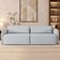 Sofá 3 Lugares Sala Living Orgânico 240cm Oregon K01 Veludo Cinza - Lyam Decor