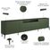 Rack Para Sala de Estar TV 85 Pol 4 Portas Pés Industrial Preto Alef I03 Musgo - Lyam Decor